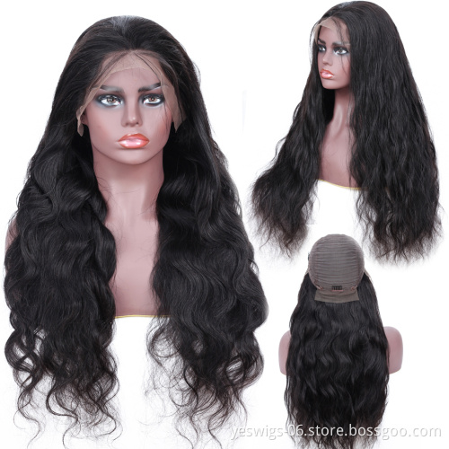 10A Raw Virgin Cuticle Aligned Hair Lace Wig With Baby Hair Bleached Knots 100% body wave Lace Front Wig Brazilian Human Hair